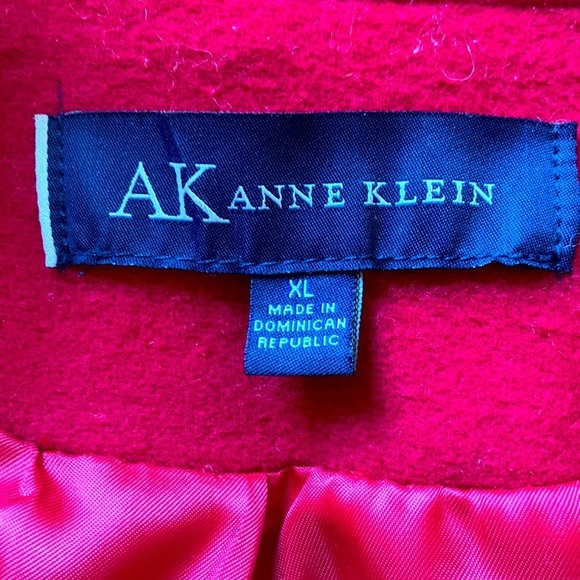 Red Anne Klein Women’s Pea Coat - XL - Picture 5 of 6